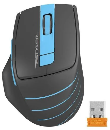 Беспроводная мышь A4Tech Fstyler FG30, оптическая (2000dpi), серый/синий-0