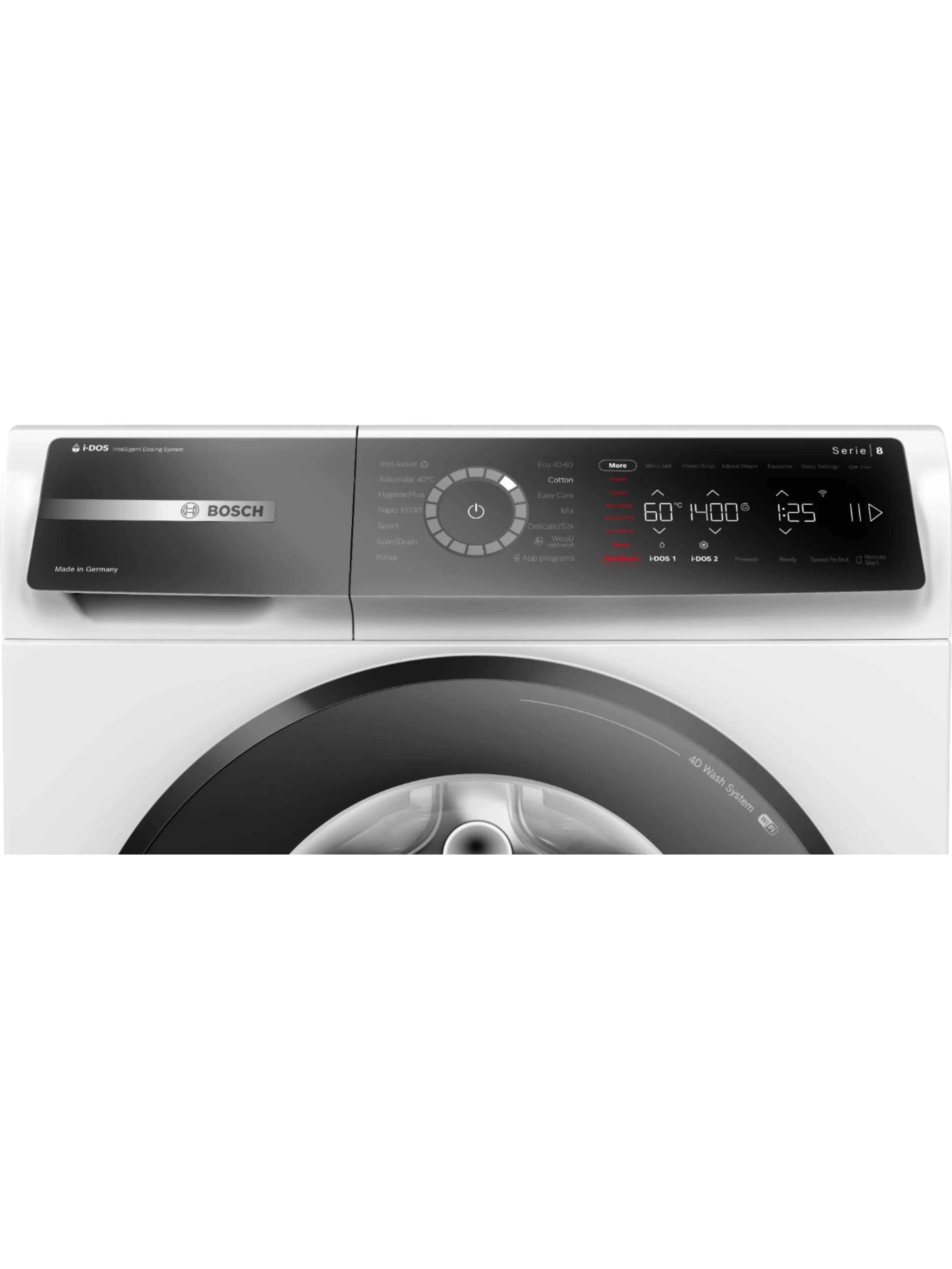 Стиральная машина Bosch WGB254A0SN (Serie8 / 59-64,8см / 10кг / 1400об / пар / i-DOS / SpeedPerfect / ActiveWater Plus / Home Connect / A+++)-3