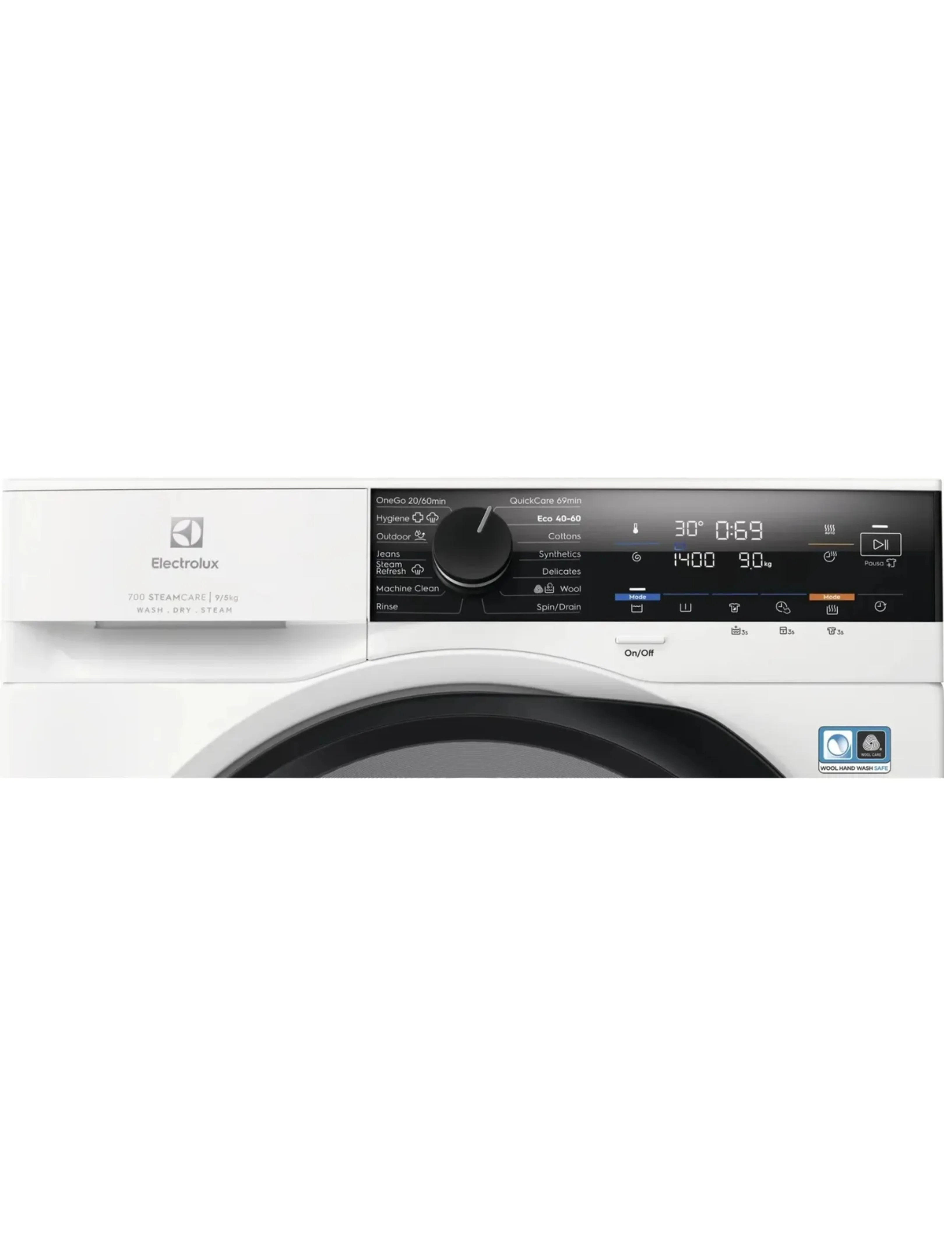 Стирально-сушильная машина Electrolux EW7W4492E (PerfectCare 700 / 57,6-60 см / 9кг/5кг / 1400об / пар / DualCare™ / FreshScent / Inverter / А+++)-1