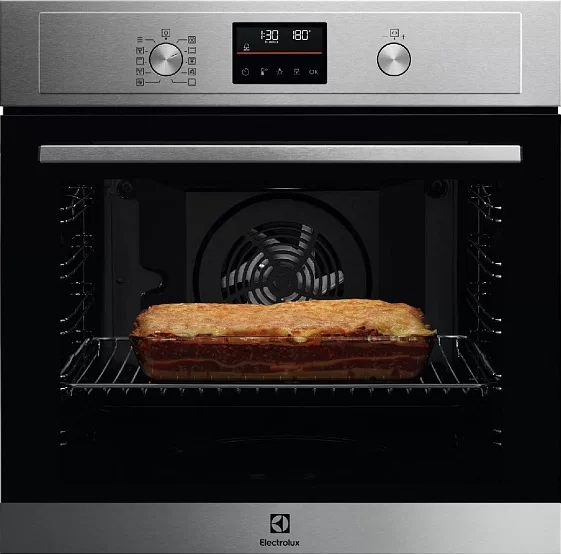 Духовой шкаф Electrolux EOF4P56X (SurroundCook 600 / 72 л / до 300°C / Нерж.сталь / Пиролиз / телескоп. напр. (x1))-0