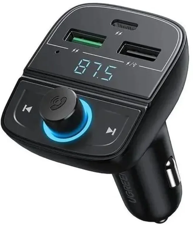 Автомобильное зарядное устройство UGREEN CD229, (FM&Bluetooth Transmitter&Car Charger + TF Slot), Черный-0