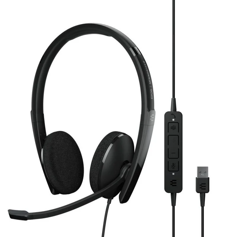 Проводные наушники Sennheiser EPOS ADAPT 160T USB II, (кабель 1.8 м), Черные-0