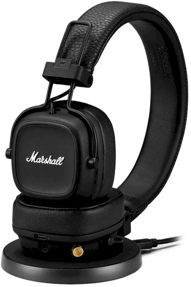 Беспроводные наушники Marshall MAJOR IV, (Bluetooth 5.0, кабель 2.15 м, SBC), Черные-1