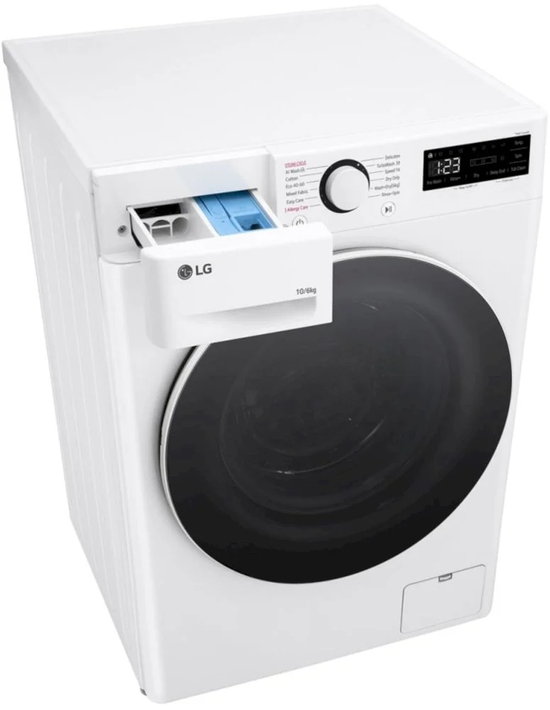 Стирально-сушильная машина LG F4DR510S0W (56.5см / 10кг / 6кг / 1400об / пар / AI DD / TurboWash™360 / Inverter Direct Drive / A+++)-8