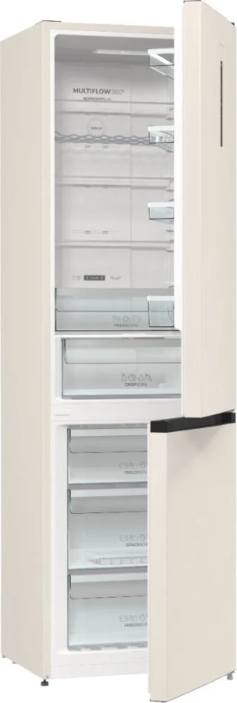 Холодильник Gorenje NRK6202AC4 (Color collection / Объем - 331 л / Высота - 200см / A++ / Бежевый / No Frost)-0