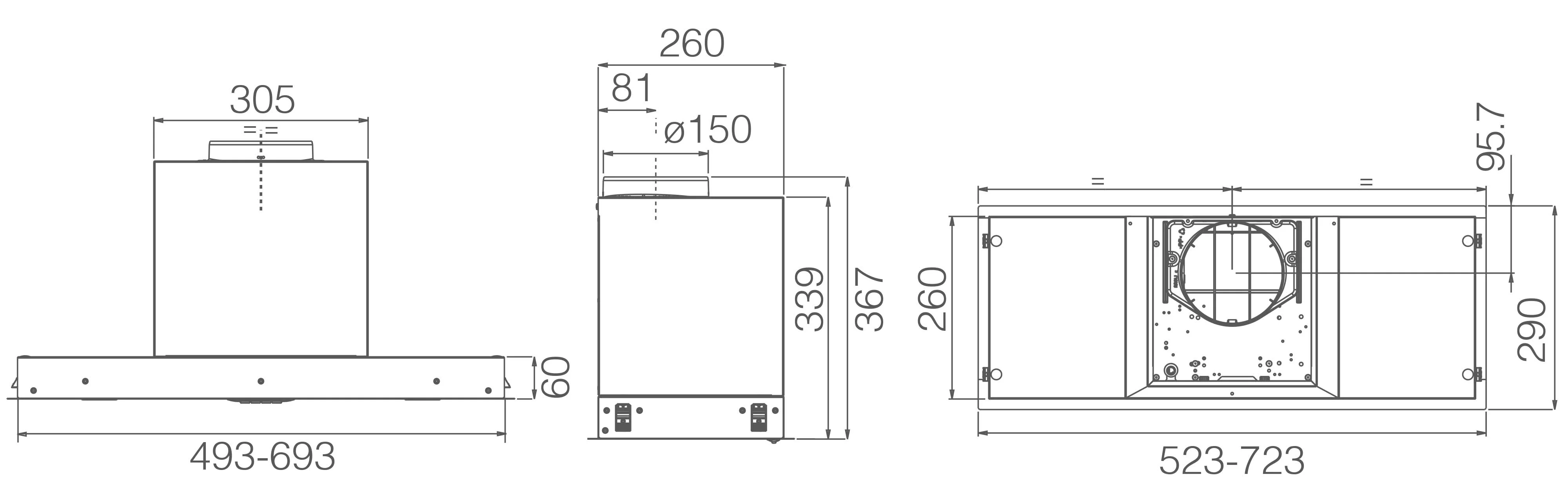 Вытяжка полновстраиваемая Elica Hidden 2.0 @ IX/A/60 (1300 м³/ч / 280 Вт / LED освещение 1x7 Вт / ширина - 52.4 см / ElicaConnect (Wi-Fi) / нерж.)-8