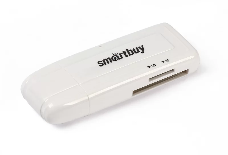 Картридер Smartbuy 705, USB 3.0 - SD/microSD, белый-0