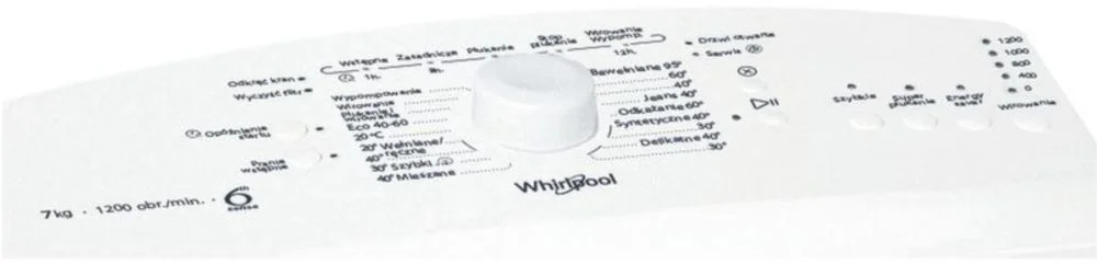Стиральная машина вертикальная Whirlpool NTDLR 7220LS PL/N (60см / 7кг / 1200об / 6th SENSE/ A+++-5
