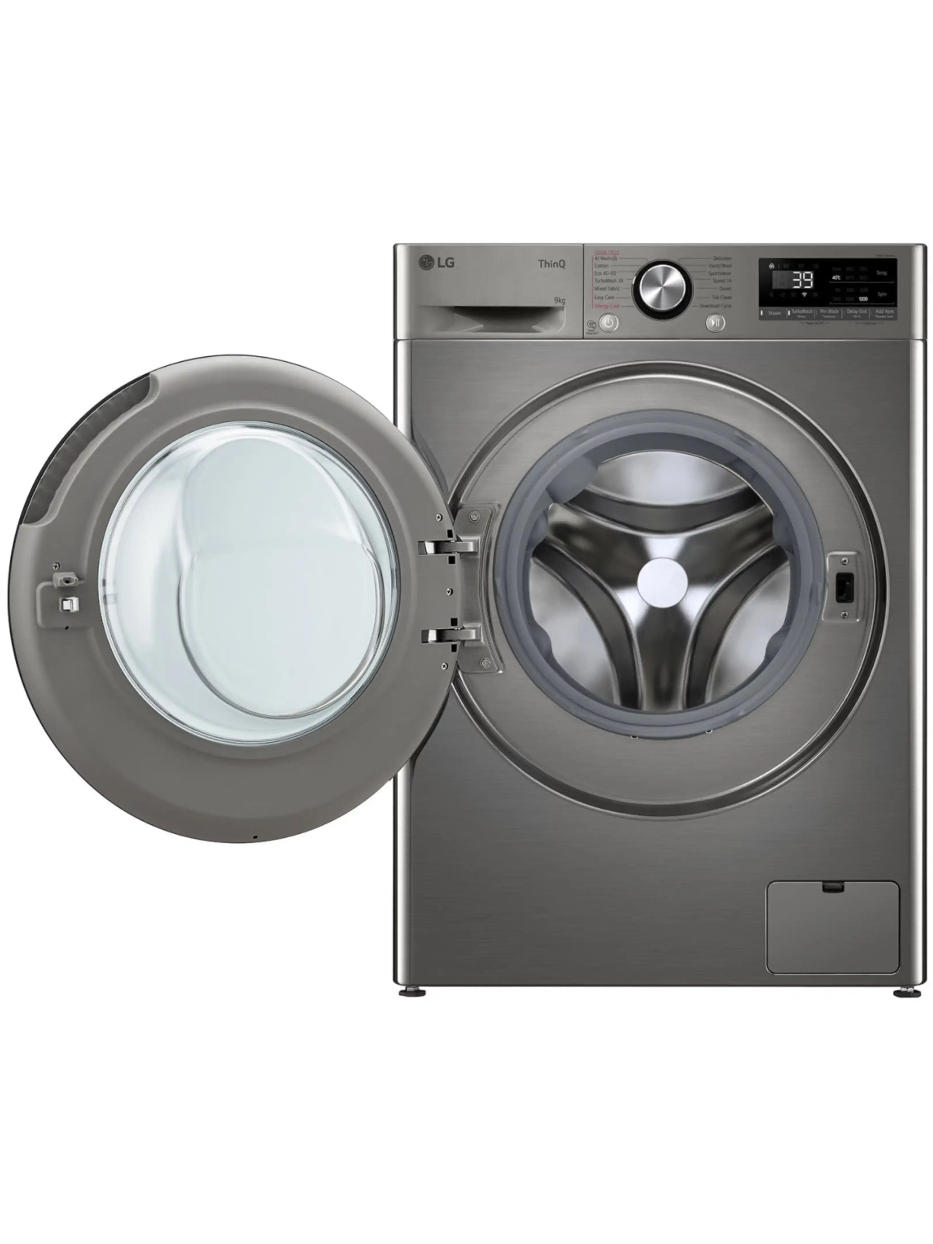 Стиральная машина LG F2WR709S2P (47.5см /9кг/1200об/пар/ добавление белья / AI DD ™ / TurboWash™ 360˚ / Wi-Fi / Inverter Direct Drive / A+++ / Серая)-1