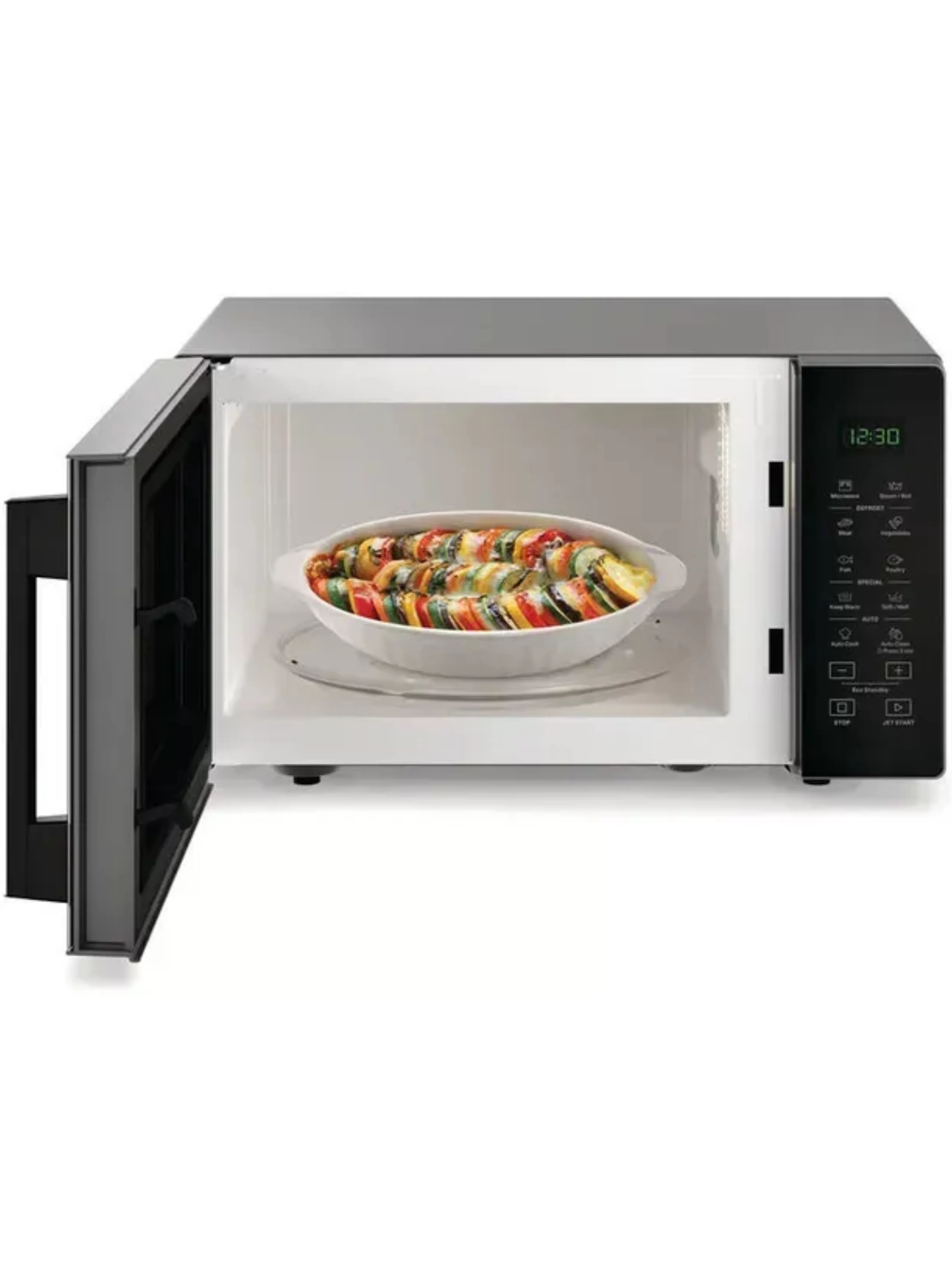 Микроволновая печь Whirlpool MWP 252 SB (25 л, 900 Вт, переключатели сенсор, дисплей, серебристый/черный)-2
