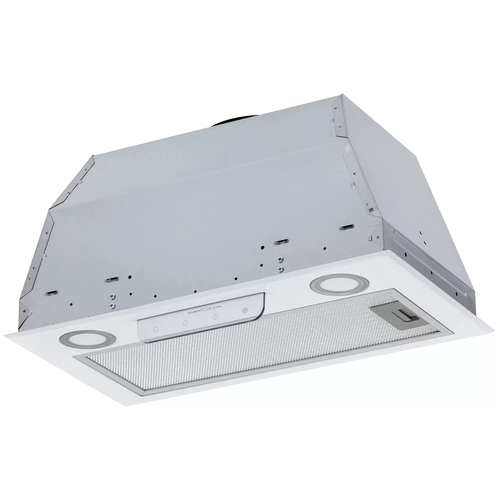 Вытяжка полновстраиваемая KRONA AMELI 600 WHITE S (1150 м³/ч / 230 Вт / LED освещение 2x1,5 Вт/ ширина - 52.5 см / Белая)-0