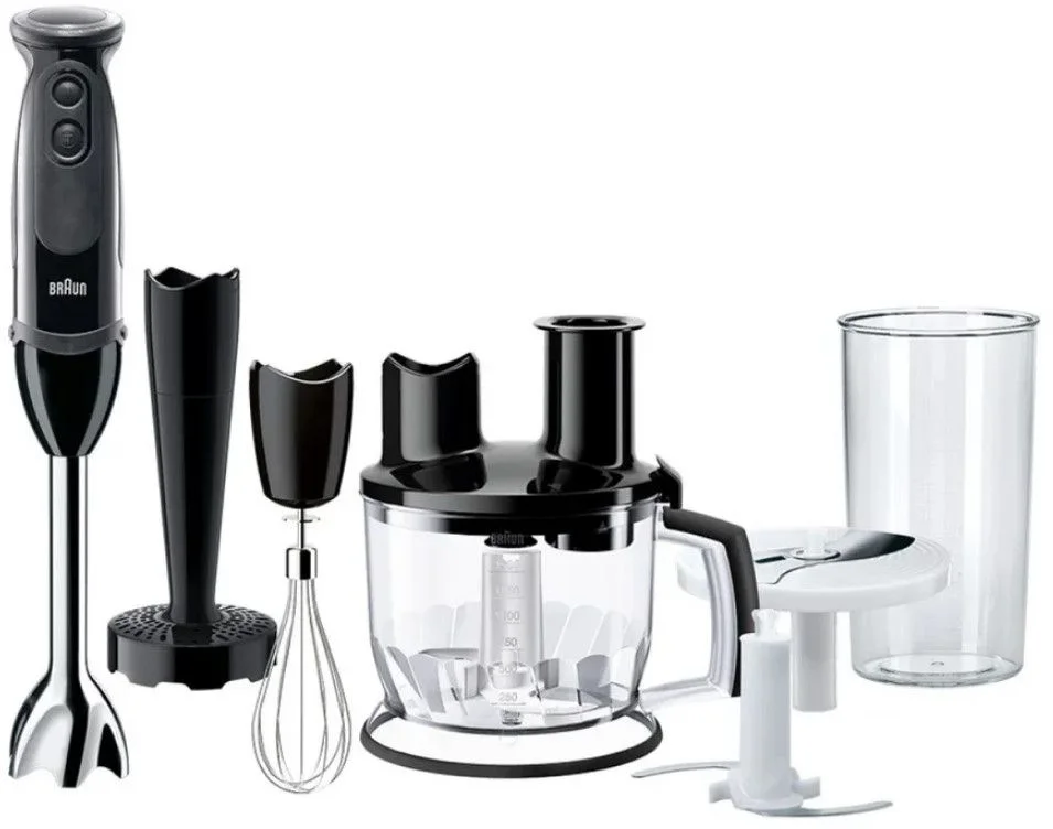 Блендер Braun Multiquick 5 MQ5277BK (1000 Вт/ скоростей 21 / турборежим/ комбайн, венчик, пюре, стакан)-0