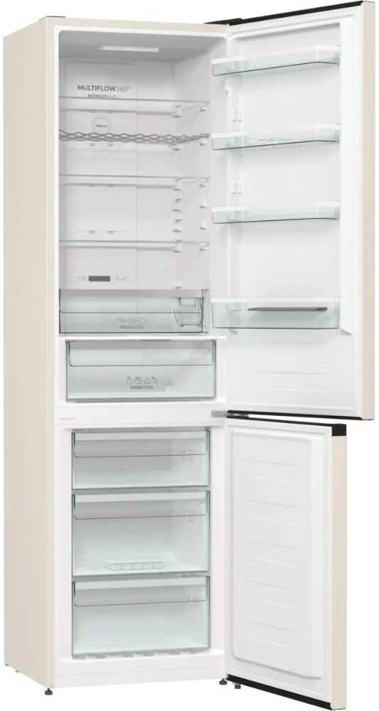 Холодильник Gorenje NRK6202AC4 (Color collection / Объем - 331 л / Высота - 200см / A++ / Бежевый / No Frost)-3