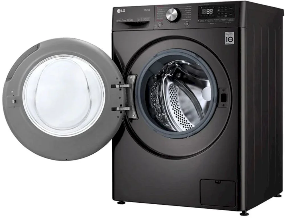 Стиральная машина LG F4WV910P2SE (56.5см / 10,5кг / 1400об / пар / добавление белья / AI DD / Steam+ / Wi-Fi / Inverter Direct Drive / A+++ / Чёрная)-10