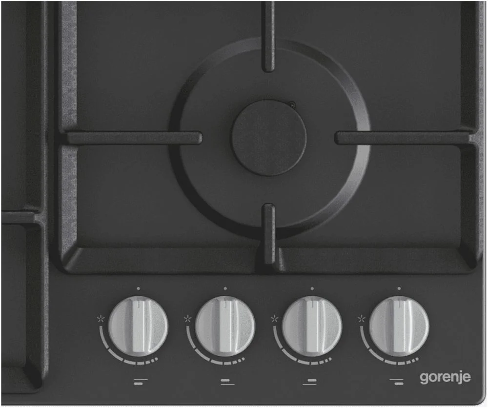 Поверхность газовая Gorenje G641EXB (Essential / Черный / Чугунные решетки / BigSurface)-1
