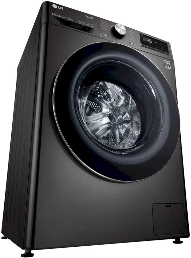 Стиральная машина LG F4WV910P2SE (56.5см / 10,5кг / 1400об / пар / добавление белья / AI DD / Steam+ / Wi-Fi / Inverter Direct Drive / A+++ / Чёрная)-12