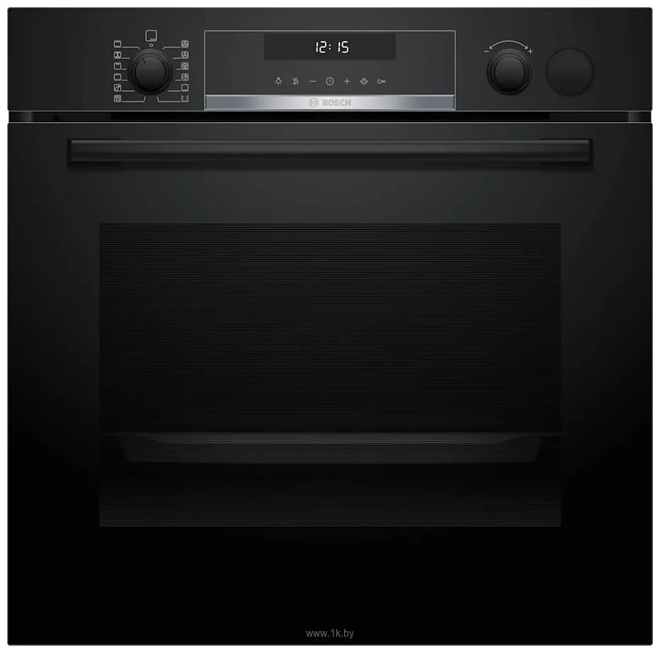Духовой шкаф с добавлением пара Bosch HRA5380B0 (Serie6 / 71 л / до 275 °C / Черное стекло / Гриль / Каталитич. / резервуар 250 мл / A)-0