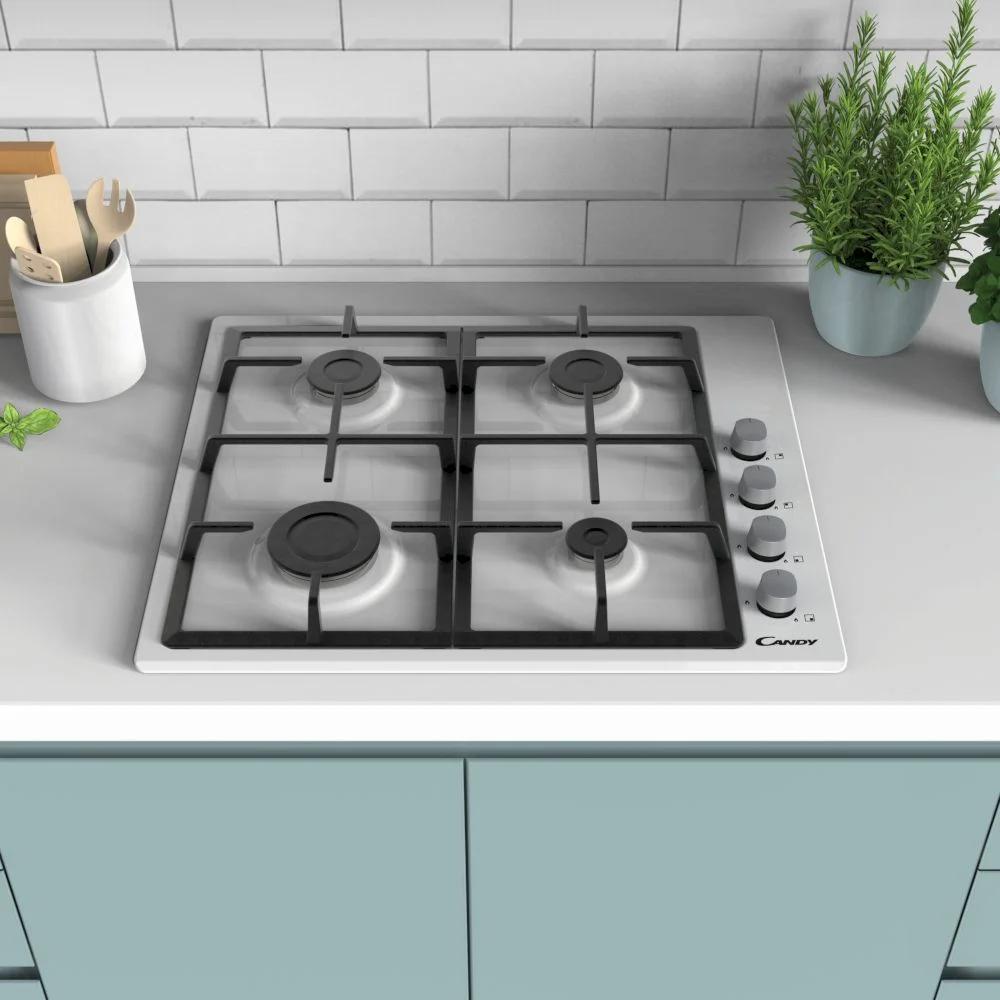 Поверхность газовая Candy CHG6LW (Smart / Белый / Сталь / Чугун)-5