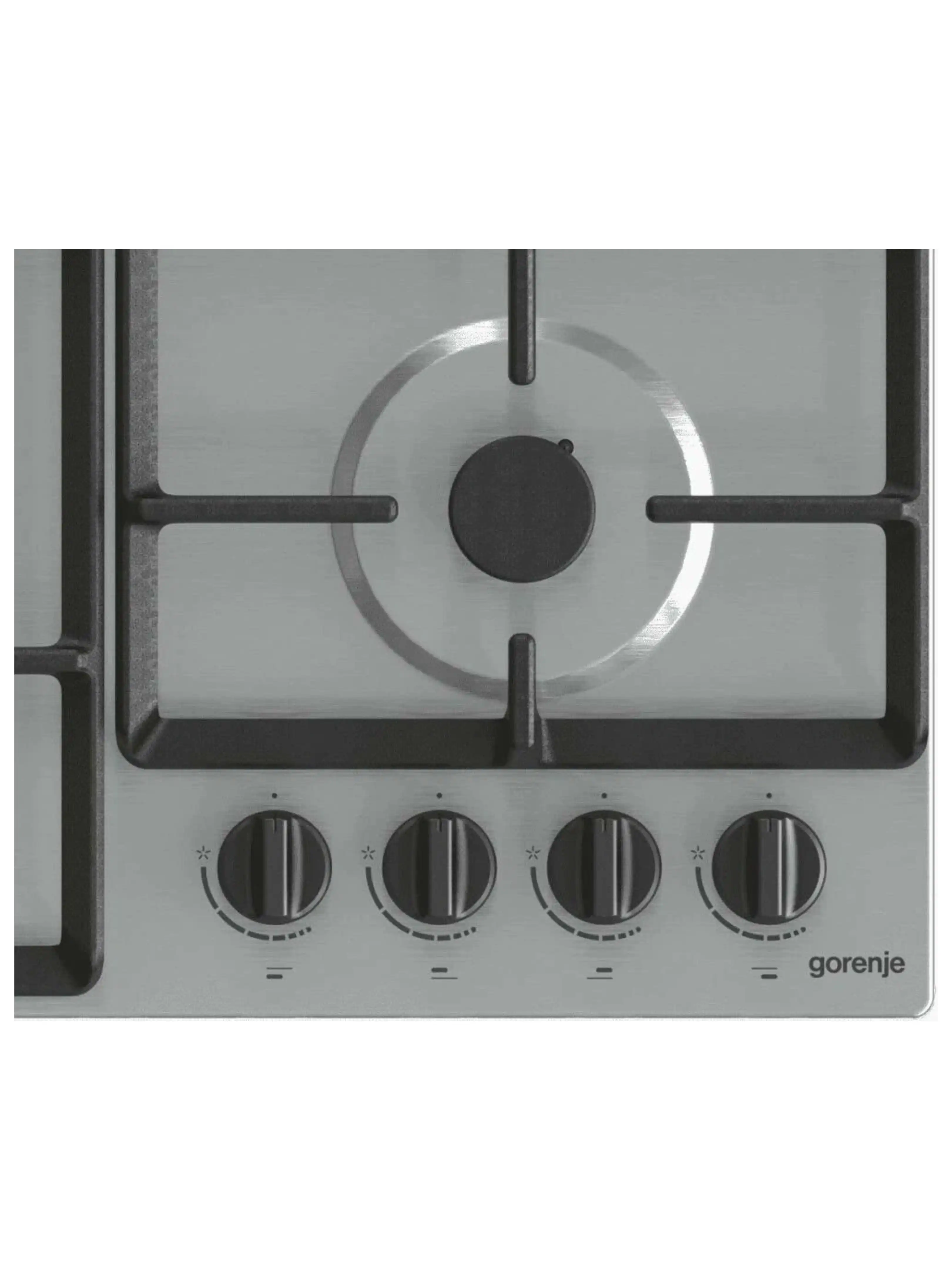 Поверхность газовая Gorenje GW641EBX (Essential / Нержавеющая сталь / Чугун / XtraSurface / WOK)-2