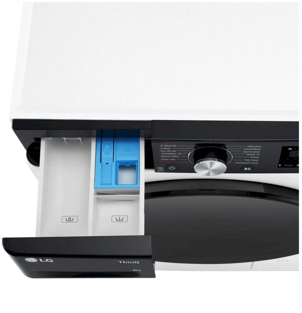 Стиральная машина LG F2WR708S2H (47.5см / 8кг / 1200об / пар / добавление белья / AI DD ™ / TurboWash™ 360˚ / Wi-Fi / Inverter Direct Drive / A+++)-5