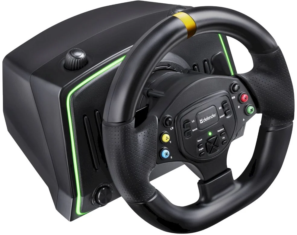 Руль Defender Dominion USB, (PC/PS/Xbox/Switch,педали), чёрный-3