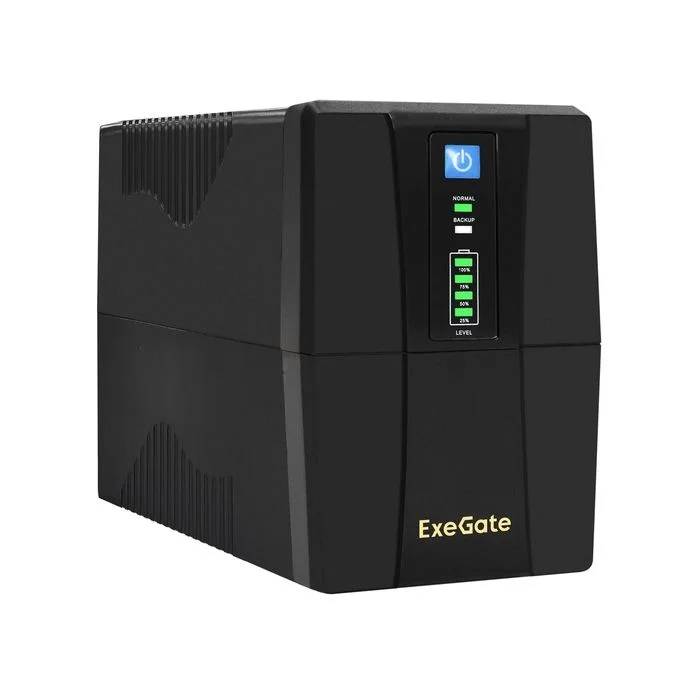 ИБП Exegate  BNB-1000.LED.AVR.2SH.RJ.USB <1000VA/550W,LED, AVR, 2*Schuko, RJ45/11,USB, Black EX292786RUS-0