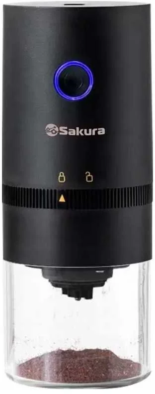 Кофемолка Sakura SA-6174BK (жернова / электрическая / 13 Вт / 25 г / черный)-0