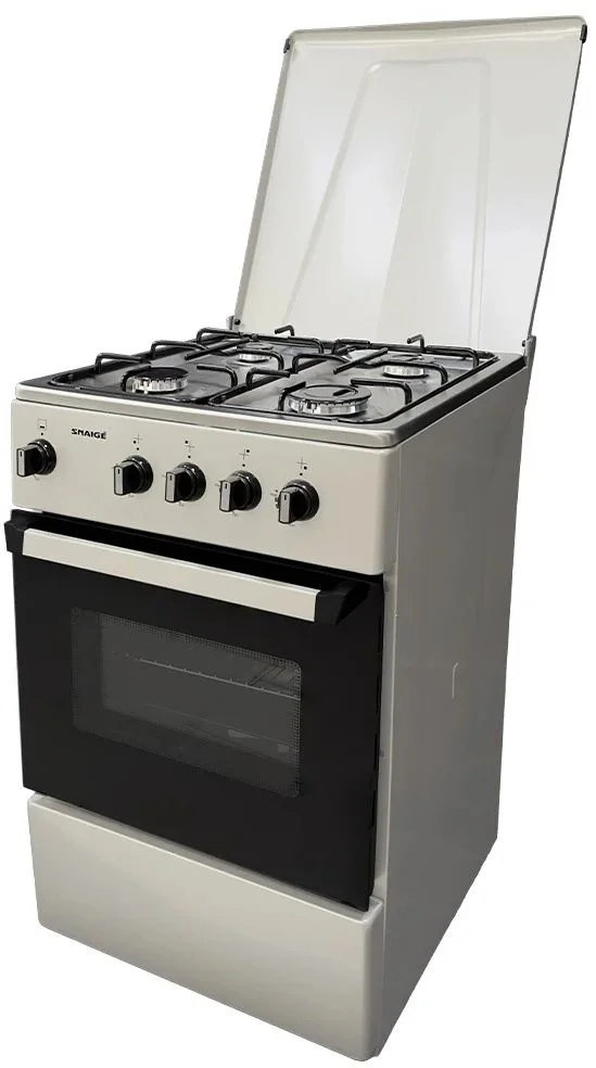 Плита газовая Snaige SNFG-60SL (Серебряная / Электроподжиг / Газконтроль духовки)-0