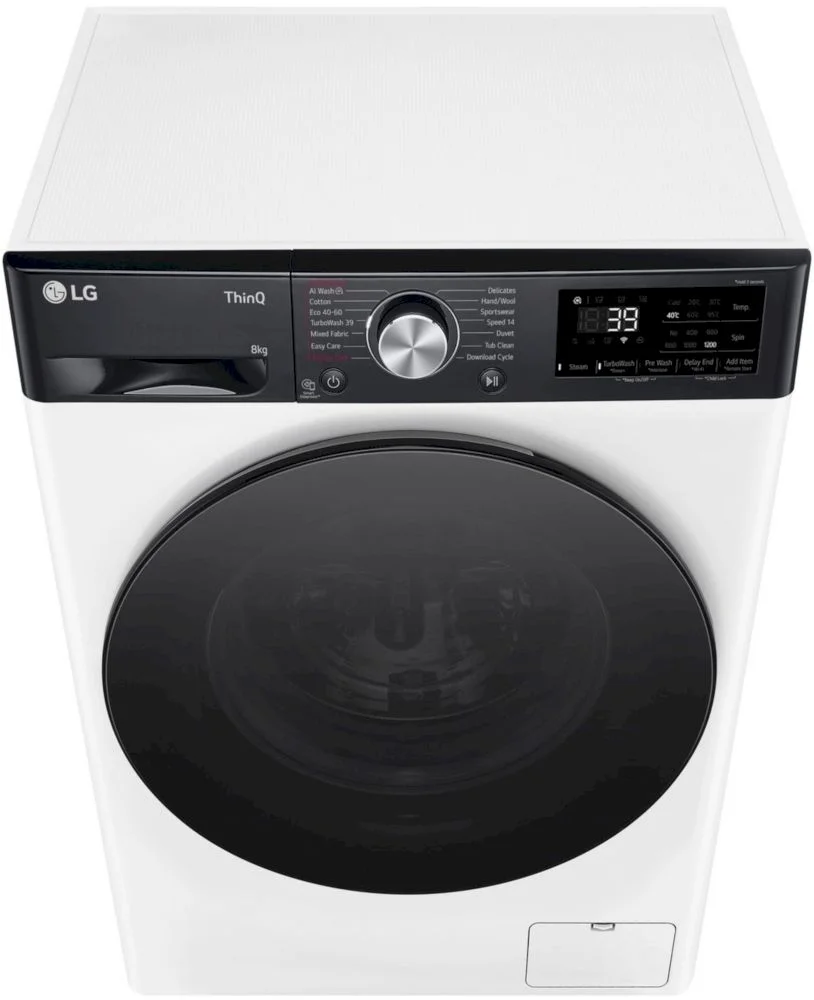Стиральная машина LG F2WR708S2H (47.5см / 8кг / 1200об / пар / добавление белья / AI DD ™ / TurboWash™ 360˚ / Wi-Fi / Inverter Direct Drive / A+++)-2