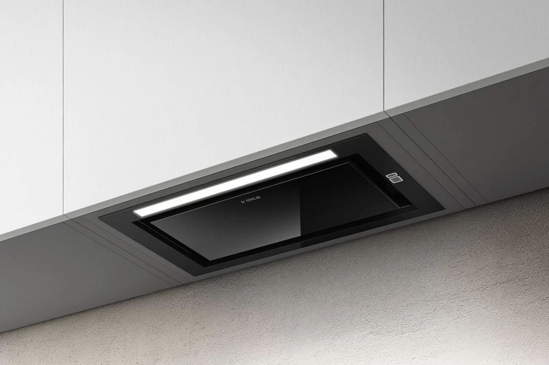 Вытяжка полновстраиваемая Elica Hidden 2.0 @ BLGL/A/52 (1300 м³/ч / 280 Вт / LED освещение 1x7 Вт / ширина - 51.4 см / ElicaConnect (Wi-Fi) / Чёрный)-0