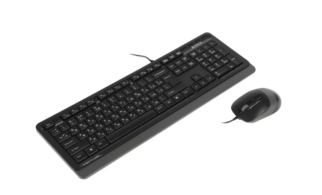 Комплект клавиатура+мышь A4Tech Fstyler F1010 USB, черный/серый-0