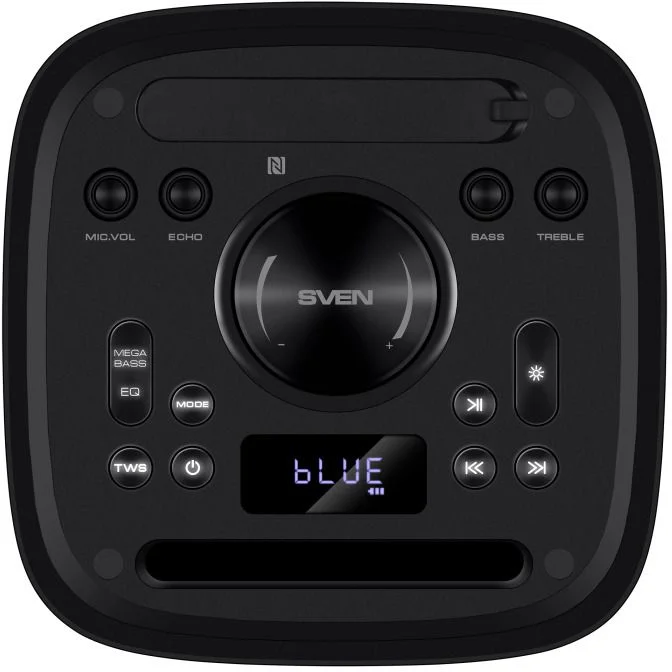 Беспроводная портативная колонка SVEN PS-930 / 150W / TWS / microSD / USB / FM / Bluetooth /  Батарея 7200mAh / LED подсветка / дисплей / караоке -9