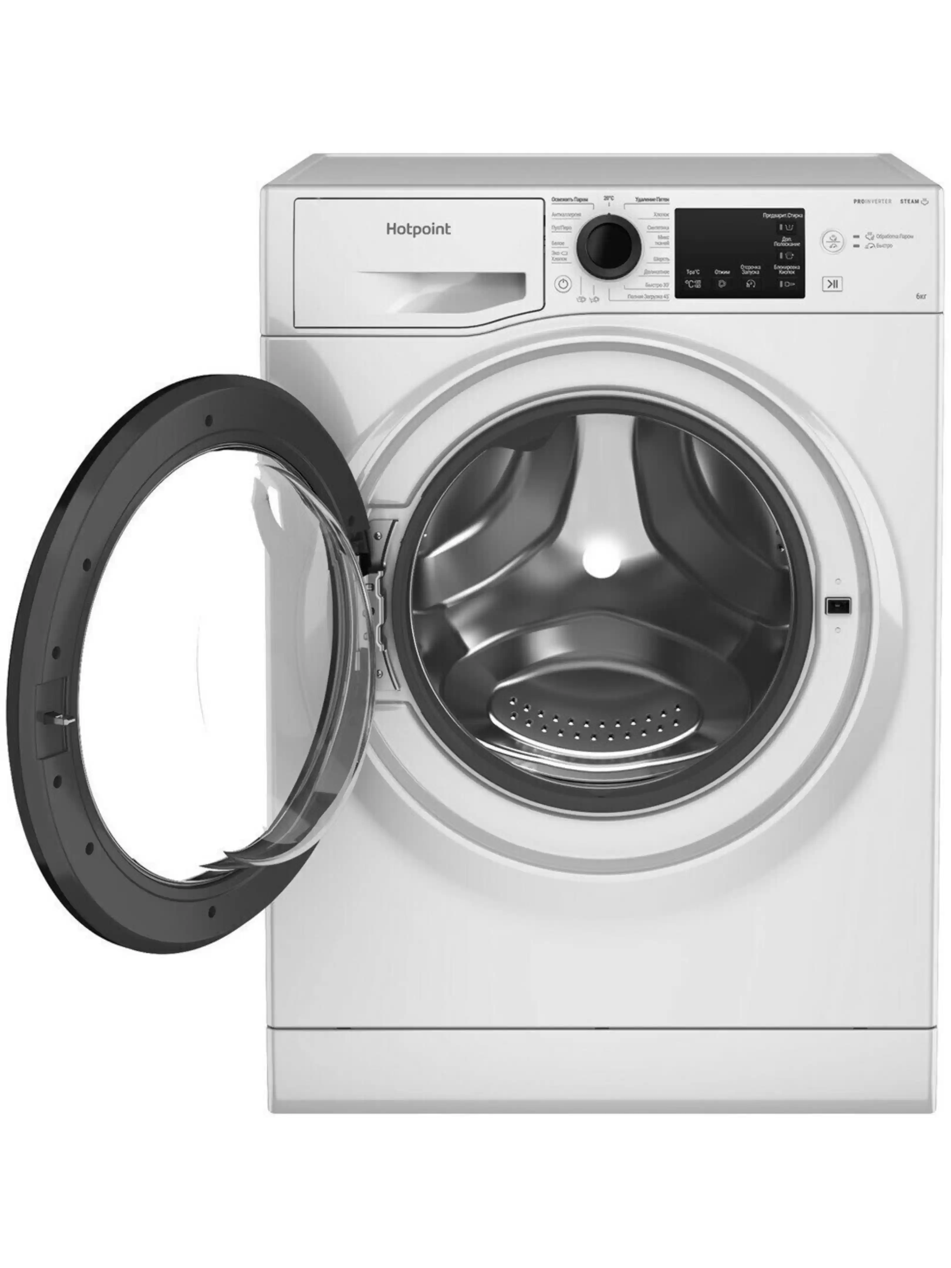 Стиральная машина Hotpoint NSB 6039 K VE RU (42,5см / 6кг / 1000об / пар / A)-2