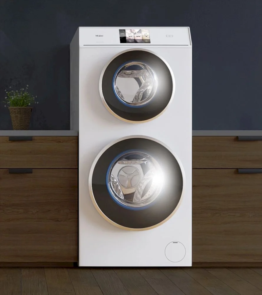 Стирально-сушильная машина Haier HWD120-B1558U (WashTower / 60см / 8/4кг / 1500об / пар / Direct Motion / Smart Dual Spray / Drum Light)-5