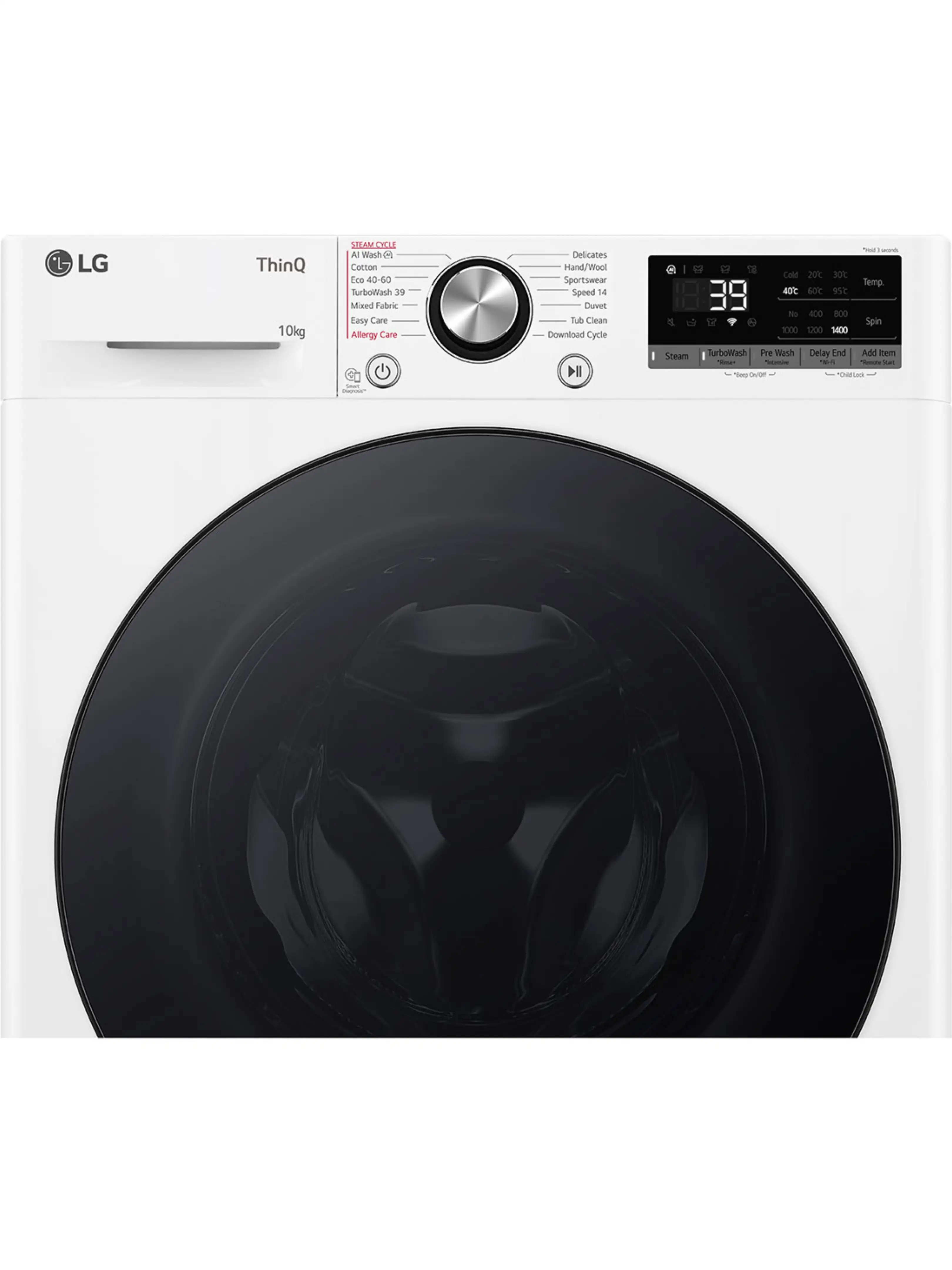Стиральная машина LG F4WR710S2W (56,5см / 10кг / 1400об / пар / AI DD / Steam /TurboWash™ 360˚ / Inverter Direct Drive / Wi-Fi / A+++)-5