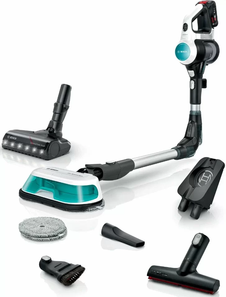 Пылесос вертикальный Bosch Unlimited 7 ProHygienic Aqua BCS71HYG1 (контейнер 0,3 л, аккумулятор Li-Ion, время работы до 40 мин., влажная уборка)-0