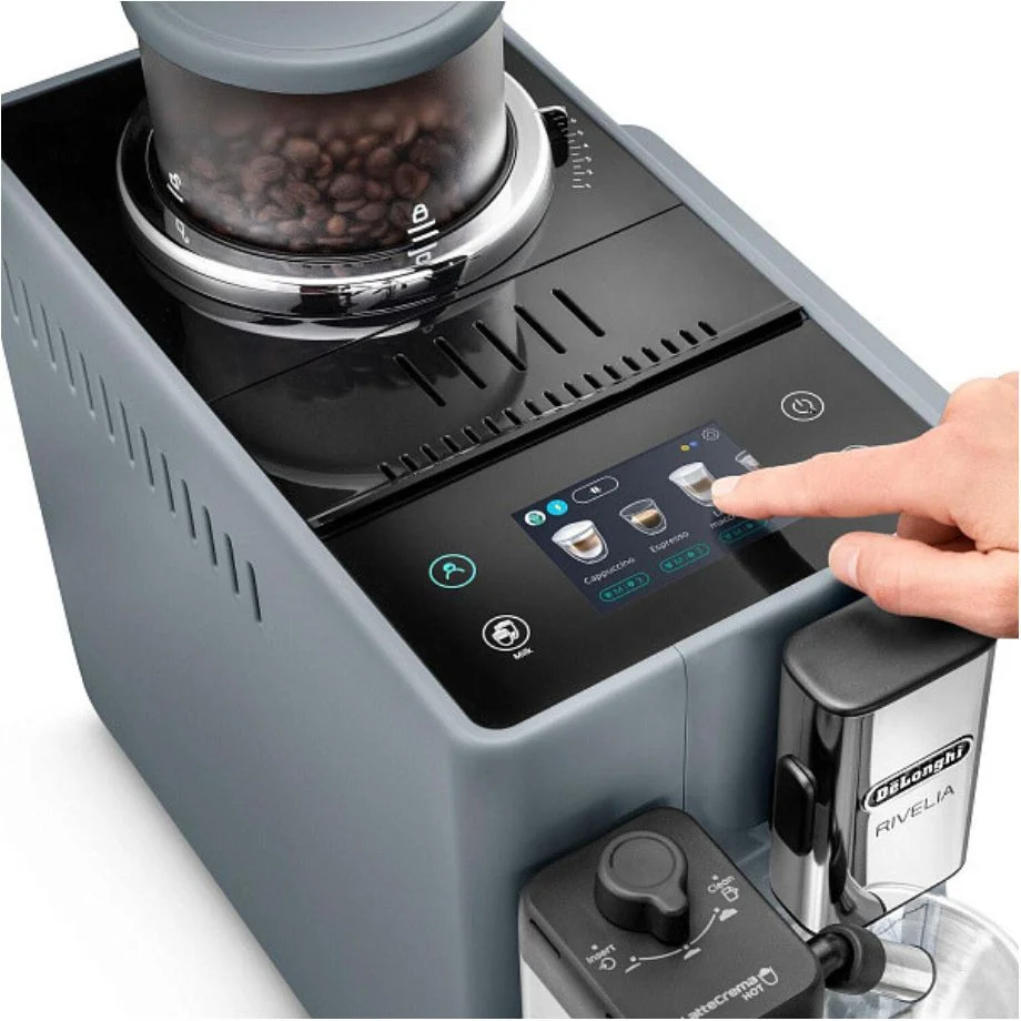 Кофемашина DeLonghi Rivelia EXAM440.55.G (кофе зерновой, молотый/ 1450 Вт/ 1.4 л/ автоматический капучинатор/ 13 напитков)-3