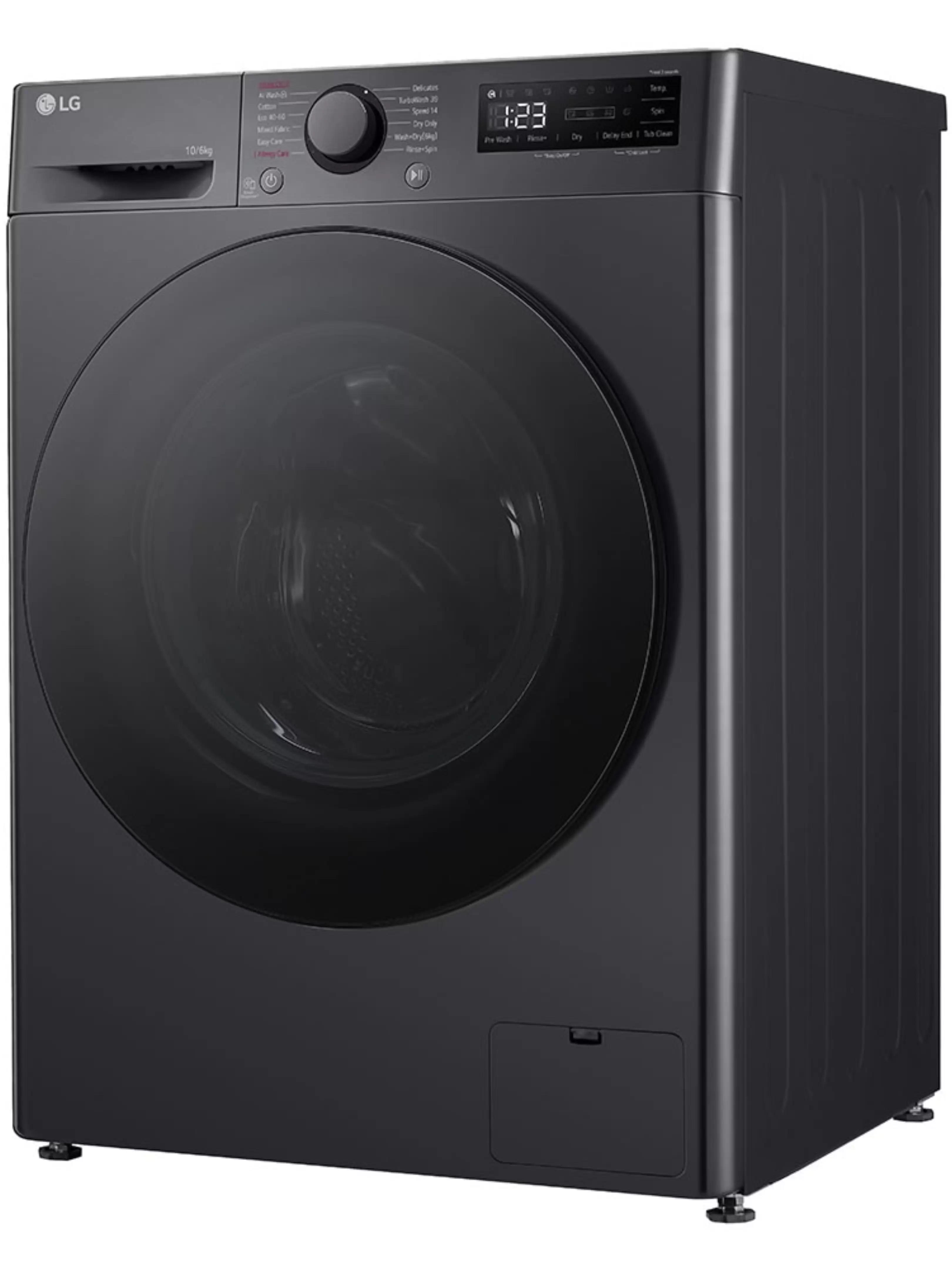 Стирально-сушильная машина LG F4DR510S2M (56.5см / 10кг / 6кг / 1400об / пар / AI DD / TurboWash™360 / Inverter Direct Drive / A+++ / Чёрная)-11