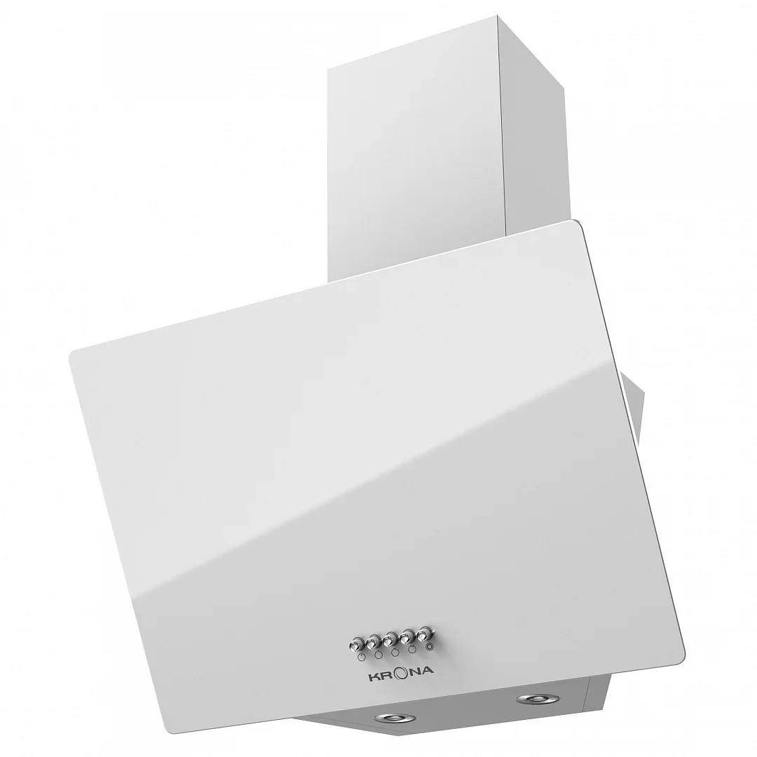 Вытяжка наклонная KRONA GABRIELE 500 white PB (780 м³/ч / 100 Вт / LED освещение 2x1 Вт / ширина - 49.6 см / белое стекло)-0