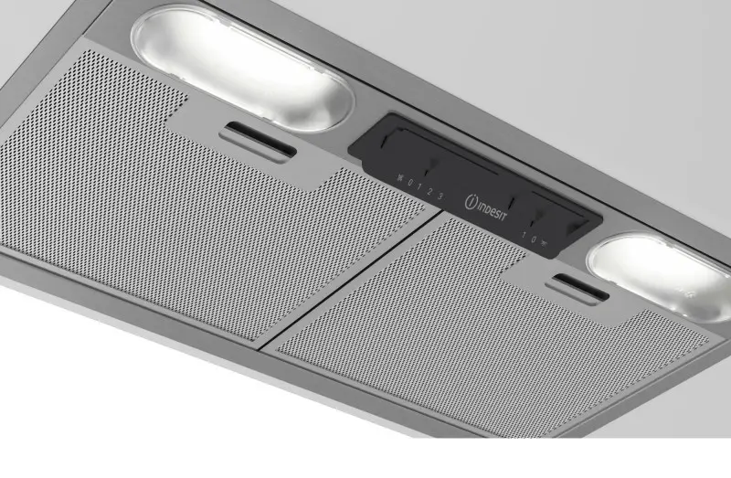 Вытяжка полновстраиваемая Indesit INAE 52FLS X (381 м³/ч / 191 Вт / LED освещение 2x3 Вт/ ширина - 53 см / нерж. сталь)-2