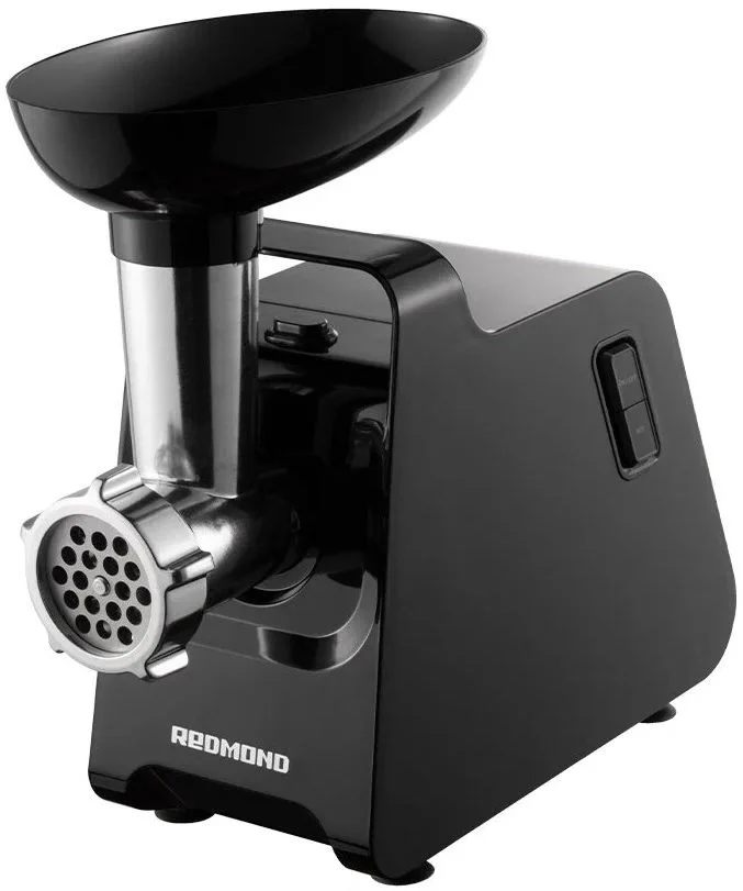 Мясорубка Redmond RMG-1241-6 (1340 Вт / 2 кг/мин / корпус - пластик / лоток - пластик / реверс / 5 насадок / чёрный)-0