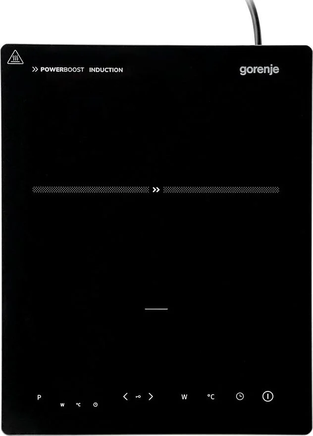 Плитка индукционная Gorenje ICR2000SP (1 конфорка / Стеклокерамика / 2000 Вт / Черный)-0