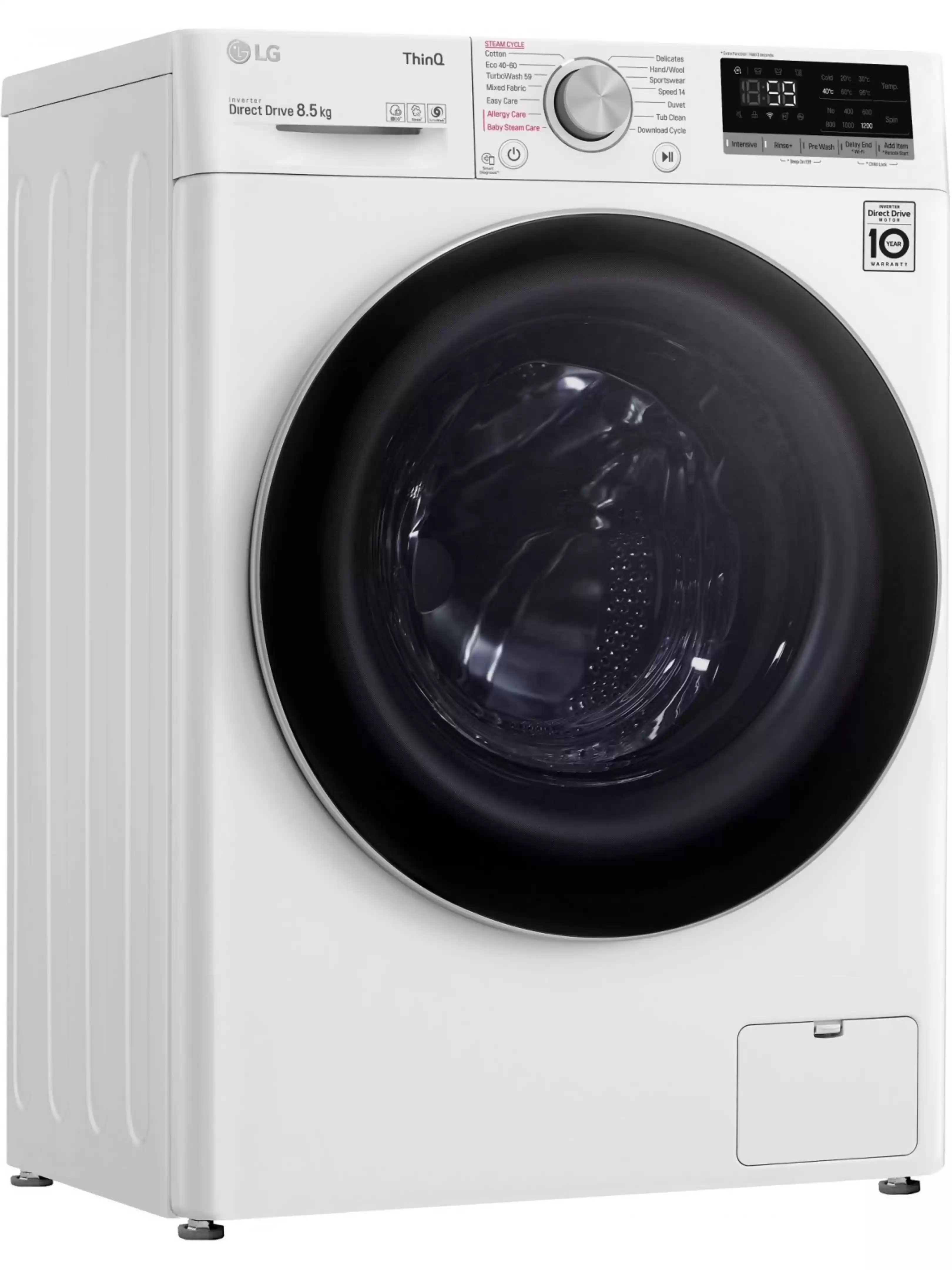 Стиральная машина LG F2WR709S2W (47.5см / 9кг / 1200об / пар / добавление белья / AI DD ™ / TurboWash™ 360˚ / Wi-Fi / Inverter Direct Drive / A+++)-1