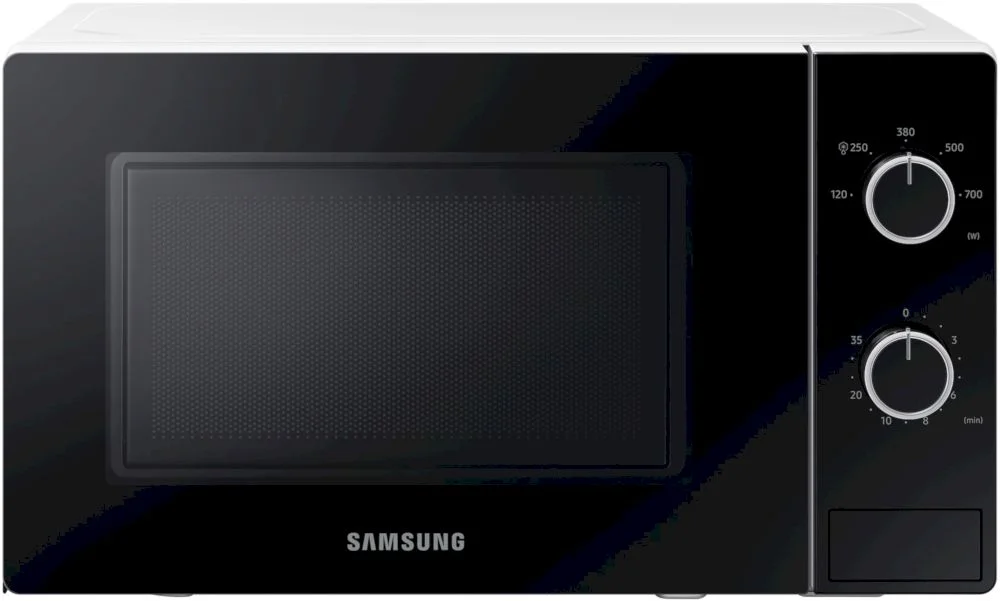 Микроволновая печь Samsung MS20A3010AH/BA (20 л, 700 Вт, переключатели поворотный механизм, белый)-0