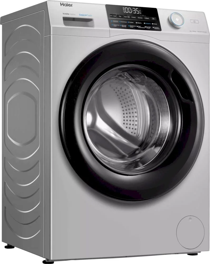 Стиральная машина Haier HW60-BP12959ASE (45,4см / 6кг / 1200об / пар / Smart Dual Spray / Wi-Fi (Evo) / Invertor / A+++ / Серебро)-1