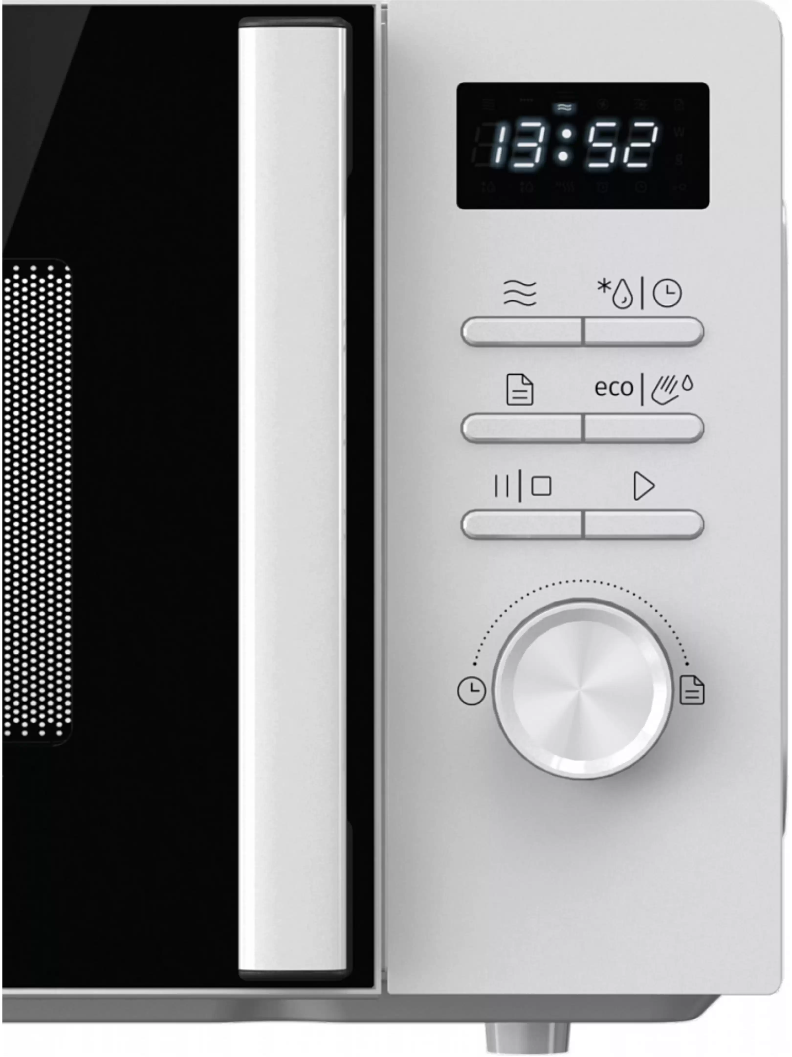 Микроволновая печь Gorenje MO20A3WH (Advanced / 20 л, 800 Вт, переключатели кнопки + поворотный механизм, белый/черный)-1