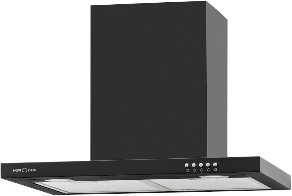 Вытяжка каминная KRONA JOANNA 600 black PB (790 м³/ч / 130 Вт / LED освещение 2x1,5 Вт / ширина - 59,7 см / чёрный / металл)-0