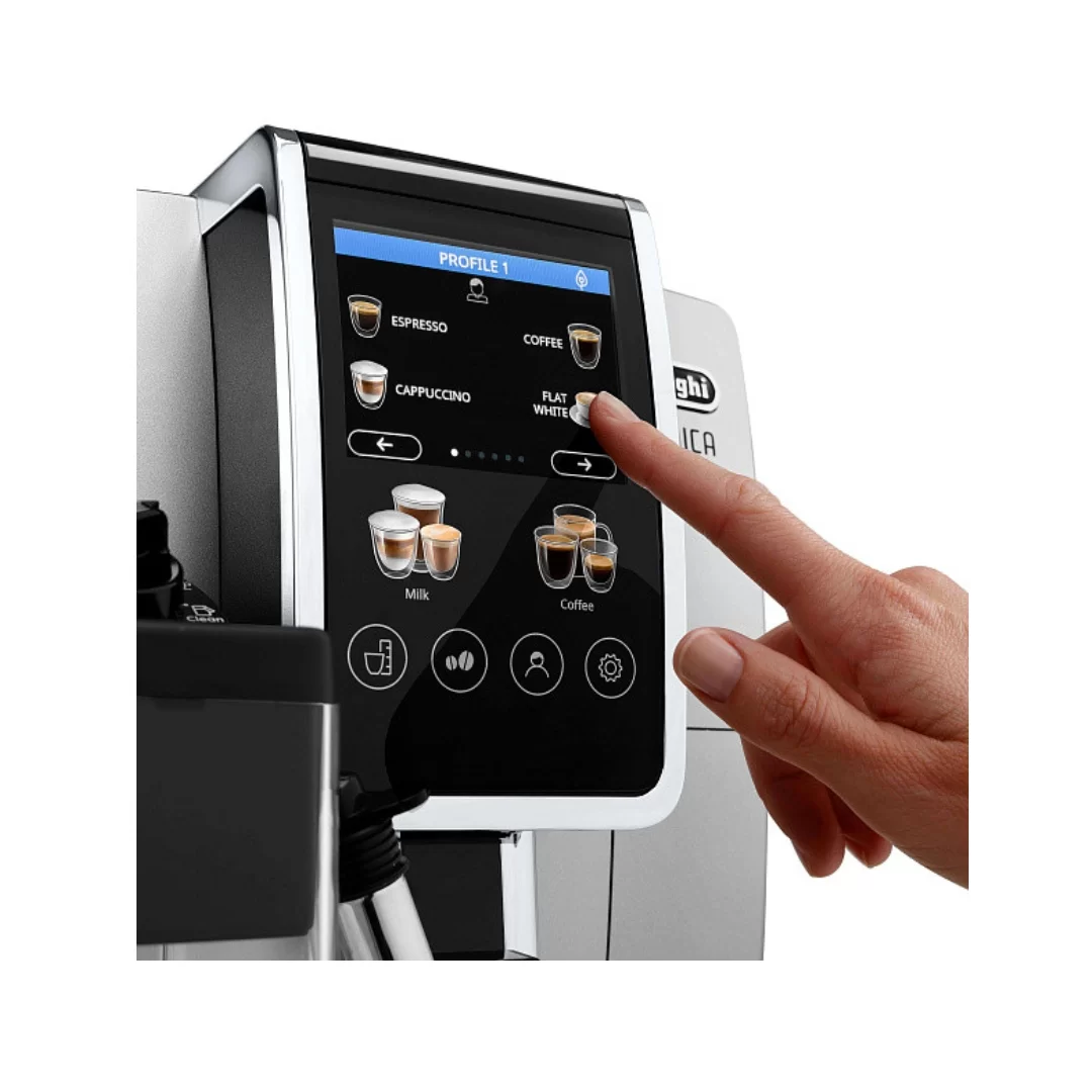 Кофемашина DeLonghi Dinamica Plus ECAM380.85.SB (кофе зерновой, молотый/ 1450 Вт/ 1.8 л/ автоматический капучинатор/ 12 напитков)-2