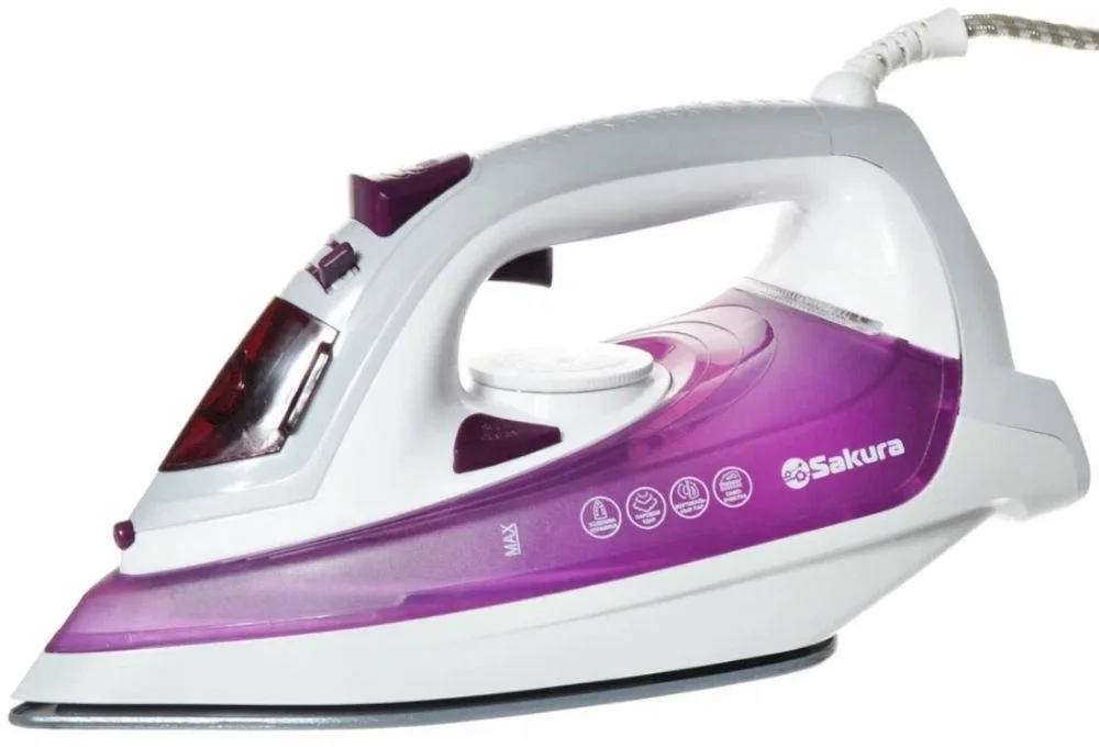 Утюг Sakura SA-3060CWP (2400 Вт/ подошва - керамика/ паровой удар/ 1,8 м)-0