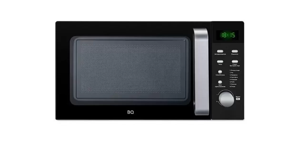 Микроволновая печь BQ MWO 20003ST/B (20 л, 700 Вт, переключатели поворотный механизм, кнопки, дисплей, черный)-0